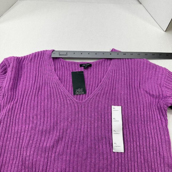 Wild Fable Women's Size XL Pull Over Crop Sweater Purple New With Tags - Picture 6 of 15